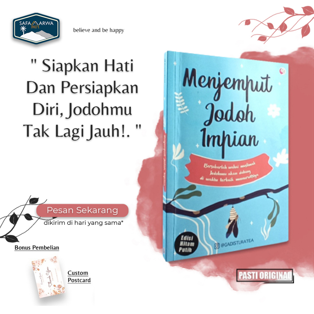 Jual Buku Motivasi Islam Menjemput Jodoh Impian Versi Hitam Putih