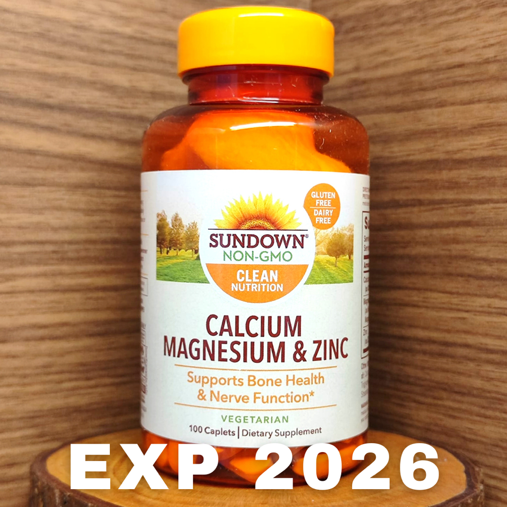 Jual Sundown Naturals Calcium Magnesium & Zinc 100 Caplets Shopee
