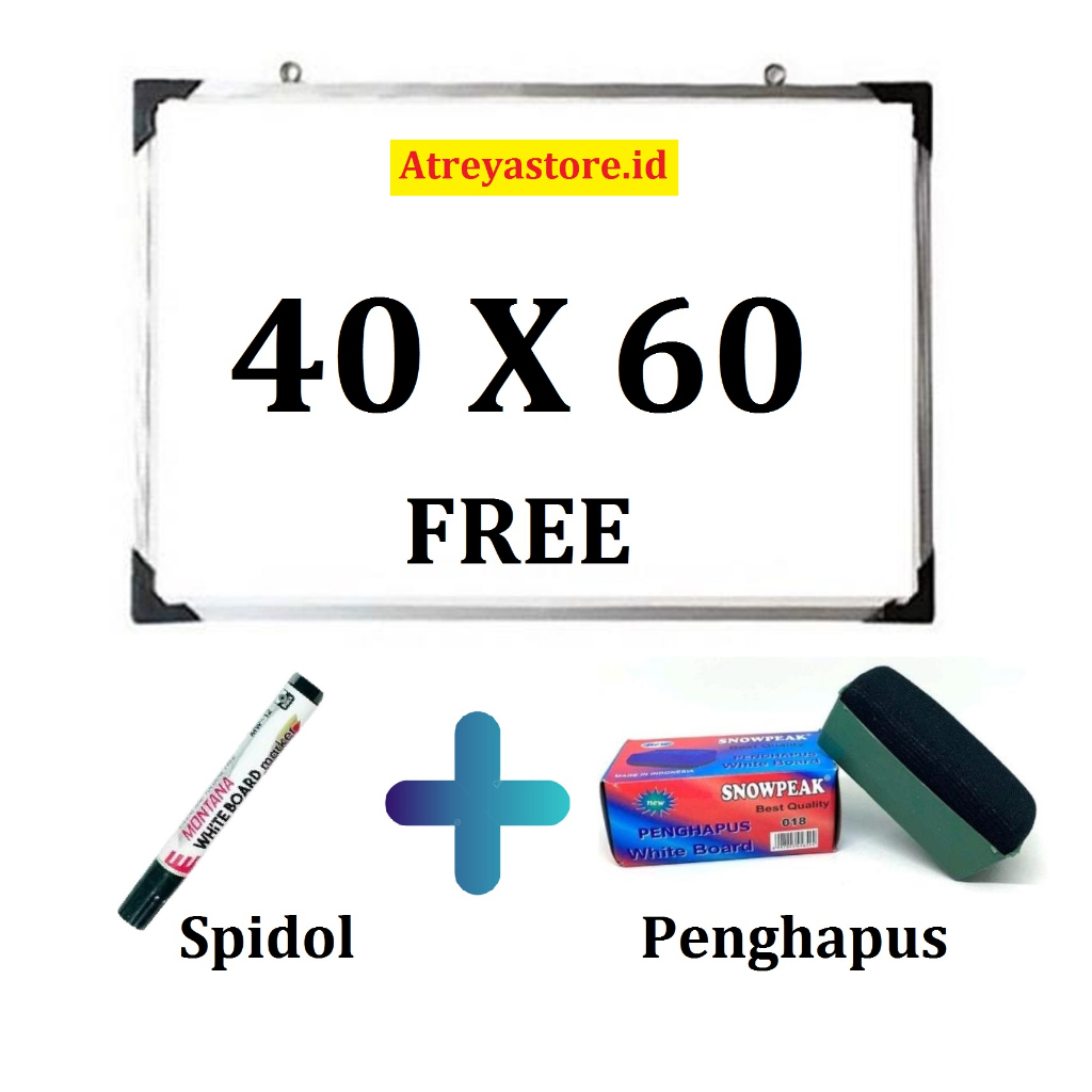 Jual Papan Tulis Spidol Dan Kapur Whiteboard Blackboard Ukuran 40x60