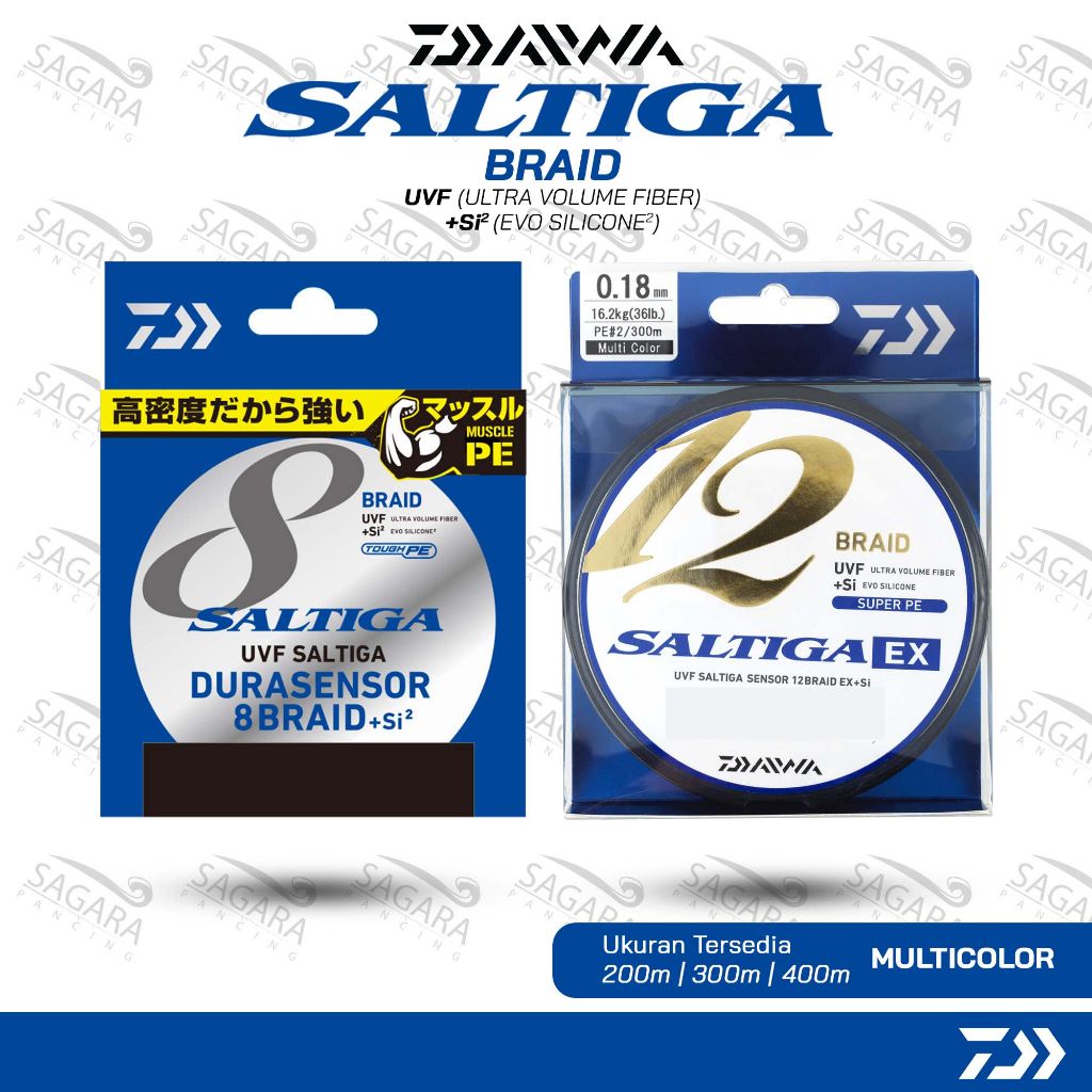 NEW 2023 DAIWA Uvf Saltiga Sensor 12 Braid EX +Si Multicolour 300m