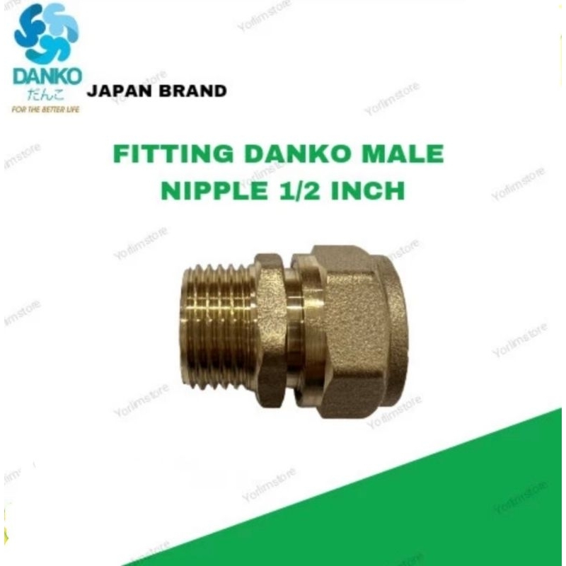 Jual Fitting Pipa Danko / Male Nipple / Sock Nepel Drat Luar 1/2