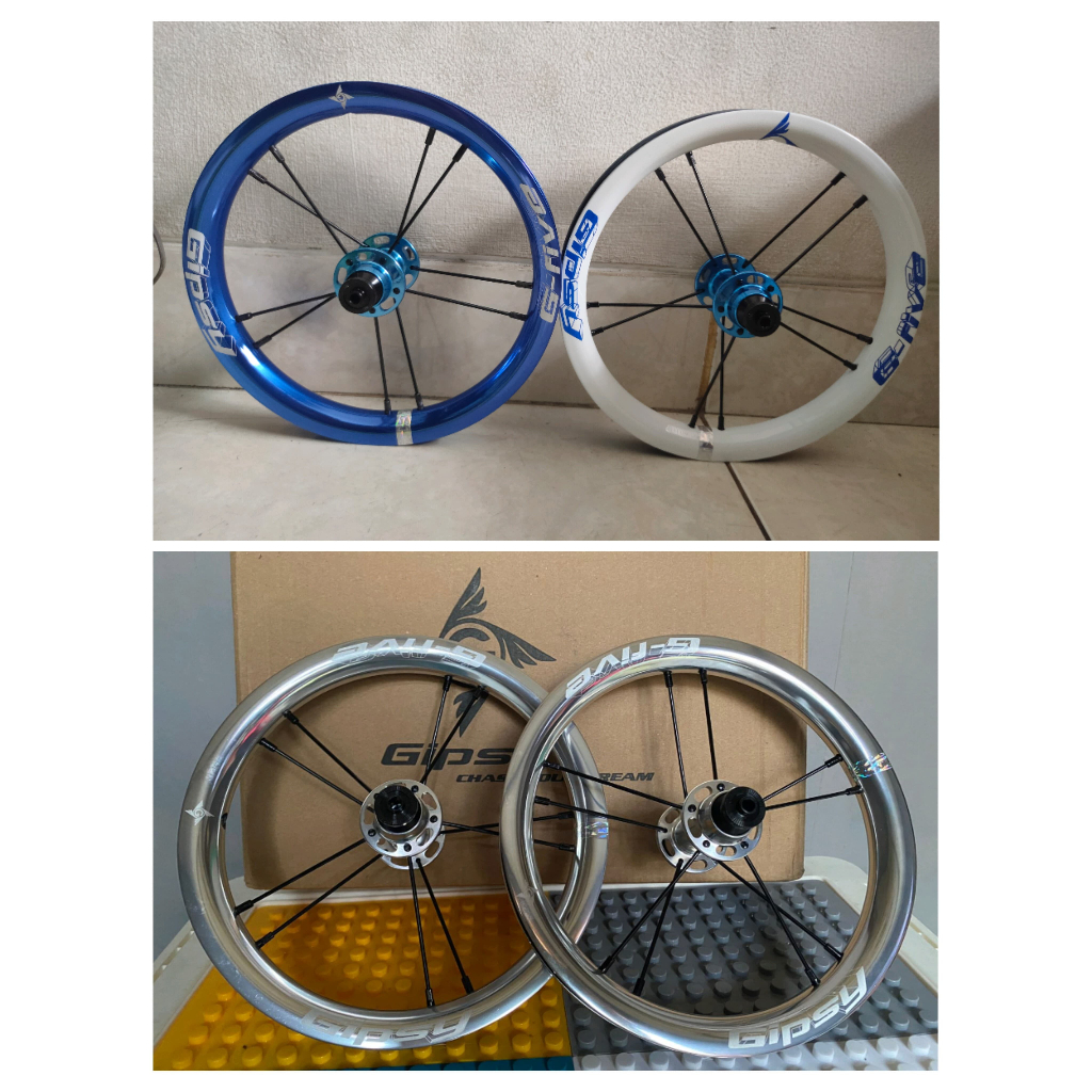 Jual Sepasang Wheelset Gipsy gfive set Alloy 12 inch,Wheel set GFive