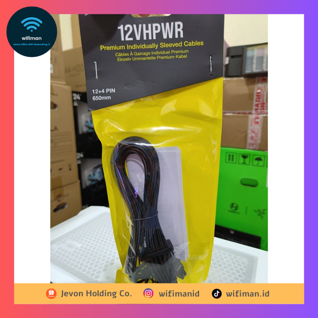 Jual Corsair 12VHPWR Sleeved PCIe 5.0 Type4 Cable Modular Splitter ...
