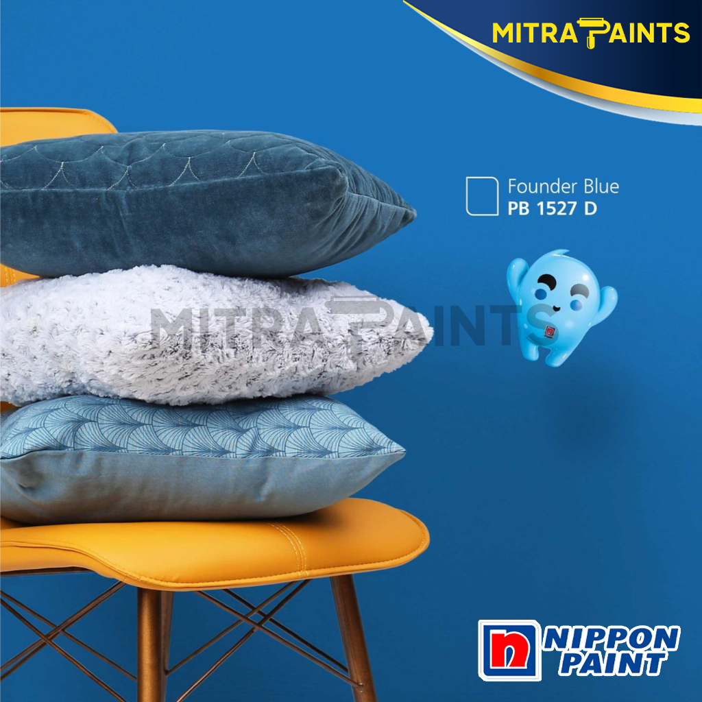 Jual CAT TEMBOK NIPPON PAINT EKSTERIOR INTERIOR FOUNDER BLUE NP PB 1527