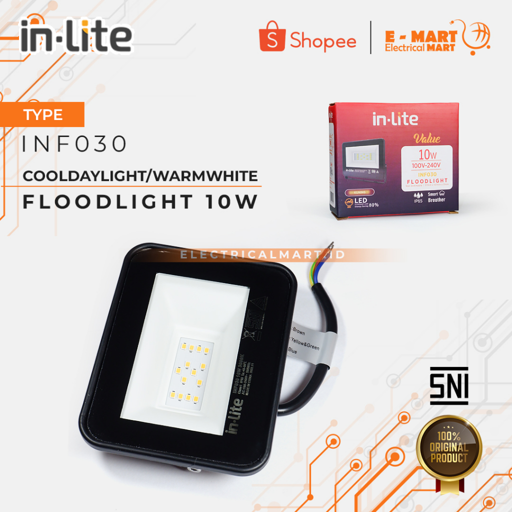 Jual IN-LITE LAMPU SOROT 10Watt VALUE INLITE FLOODLIGHT | Shopee Indonesia