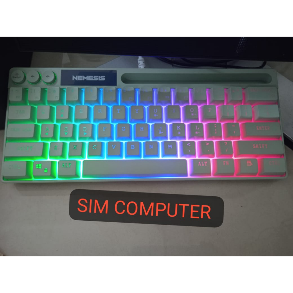 Jual Keyboard mini RGB with stand holder NYK Nemesis ERIS K-06 K06 ...