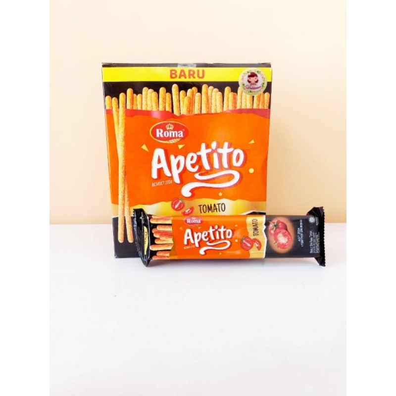Jual Roma Apetito Biskuit Stick Tomato , Sour Cream , BBQ, Pizza ( SCP ...