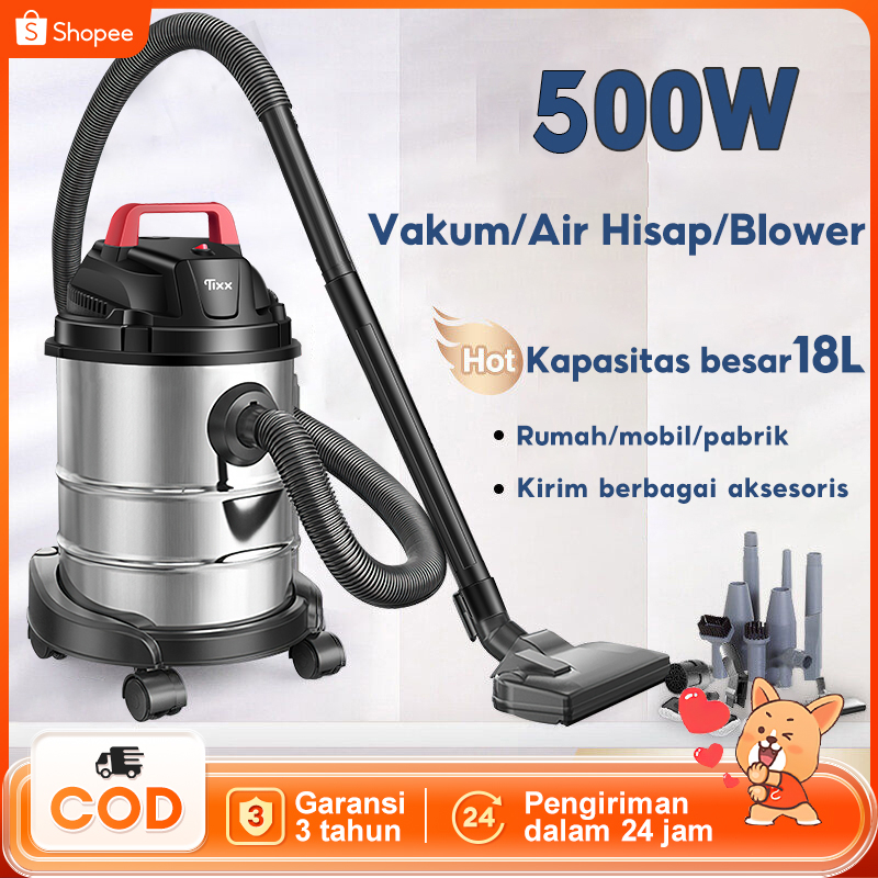 Jual Vacuum Cleaner 3in1 Multifungsi Vacuum Cleaner 18L Sedot Basah Kering Vacum Blower Wet Dry