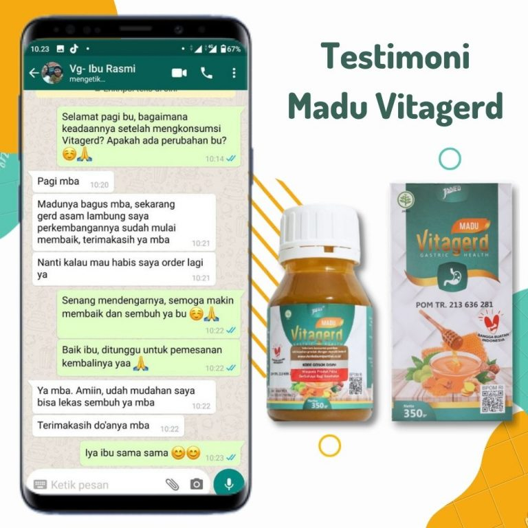 Jual 3 Botol Madu Vitagerd Herbal Asli Untuk Kesehatan Pencernaan 100% ...