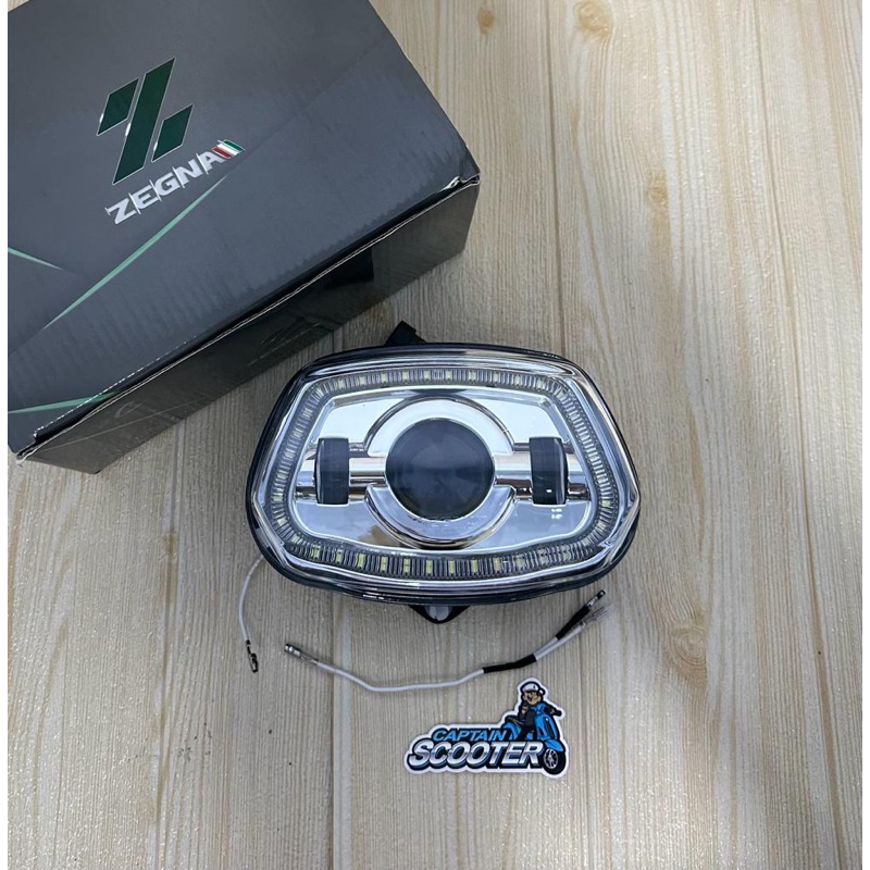 Jual Lampu Depan Led Headlamp Daymaker Zegna Drl Chrome Vespa Sprint V