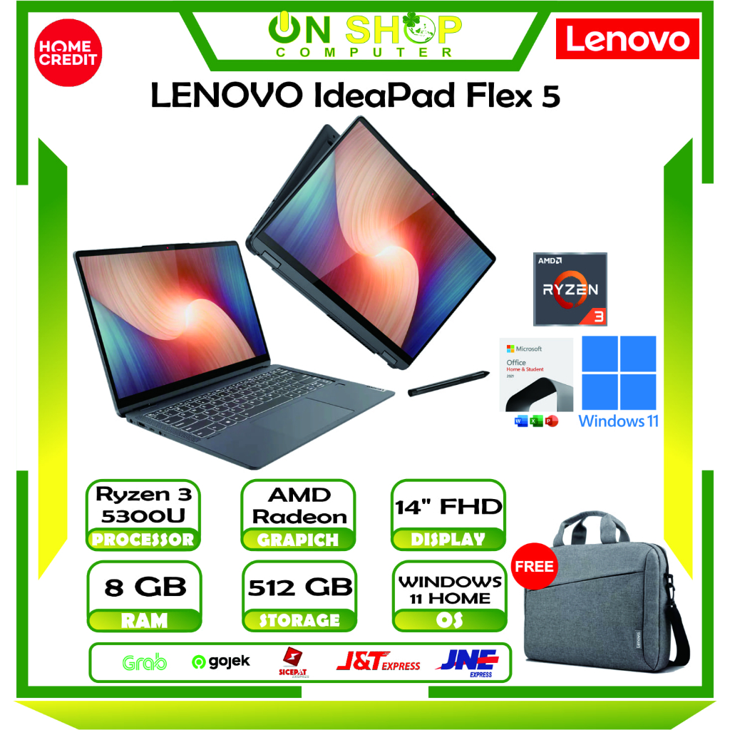 Jual lenovo ideapad flex 5 ryzen 3 5300u Harga Terbaik & Termurah