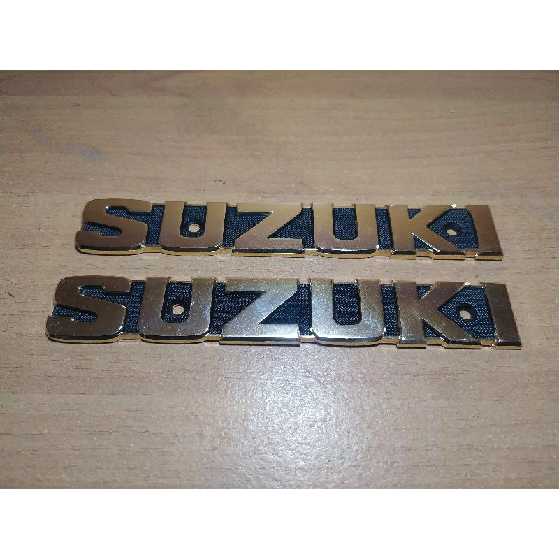 Jual Emblem Tangki Suzuki GP100 GP125 GT125 GT185 gold Original baru ...