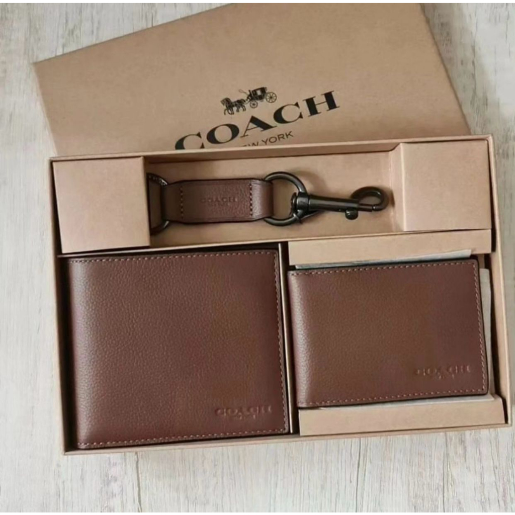 Jual Coach Gift Set Wallet With Box (wallet + card wallet) Shopee