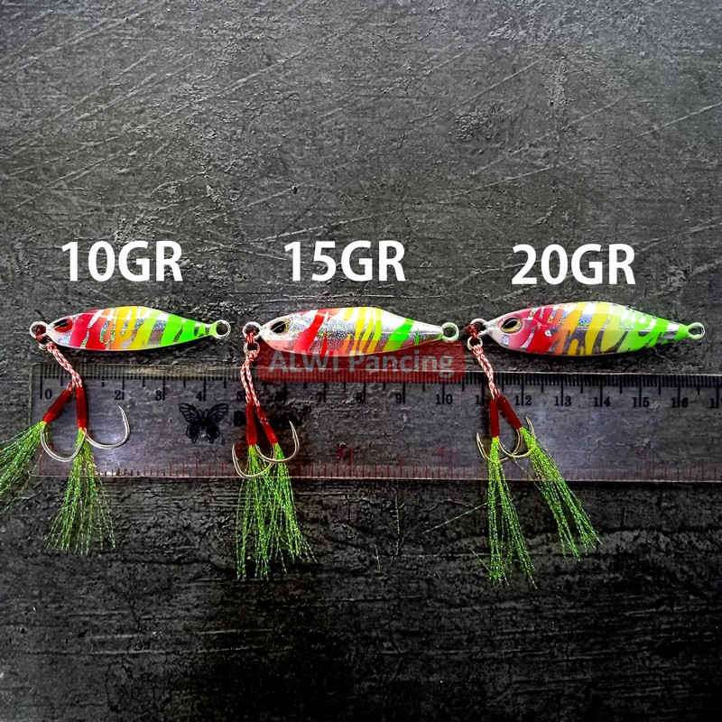 Jual ALWIX Metal JIG + Assist Hook TETRA ZEBRA GID UV 10gr 15gr 20gr ...