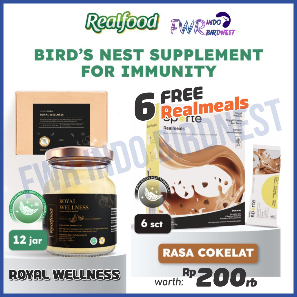 Jual Realfood Royal Wellness 12 Jar Bird Nest Sarang Burung Walet