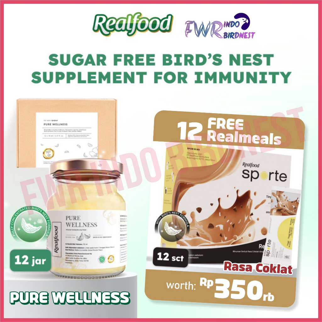 Jual Realfood Pure Wellness 12 Jar Bird Nest Sarang Burung Walet