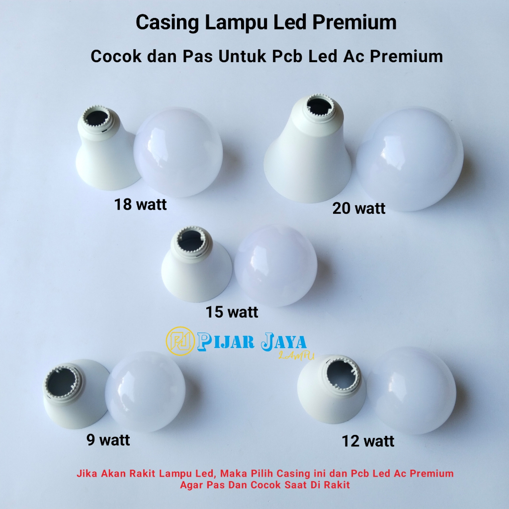 Jual Casing Lampu Led Premium Watt Kesing Cover Kap Kop Lampu Led