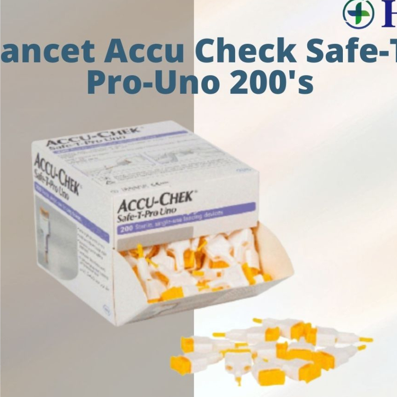 Accu Chek Safe T Pro Uno Sugar Test Kit 200 PC