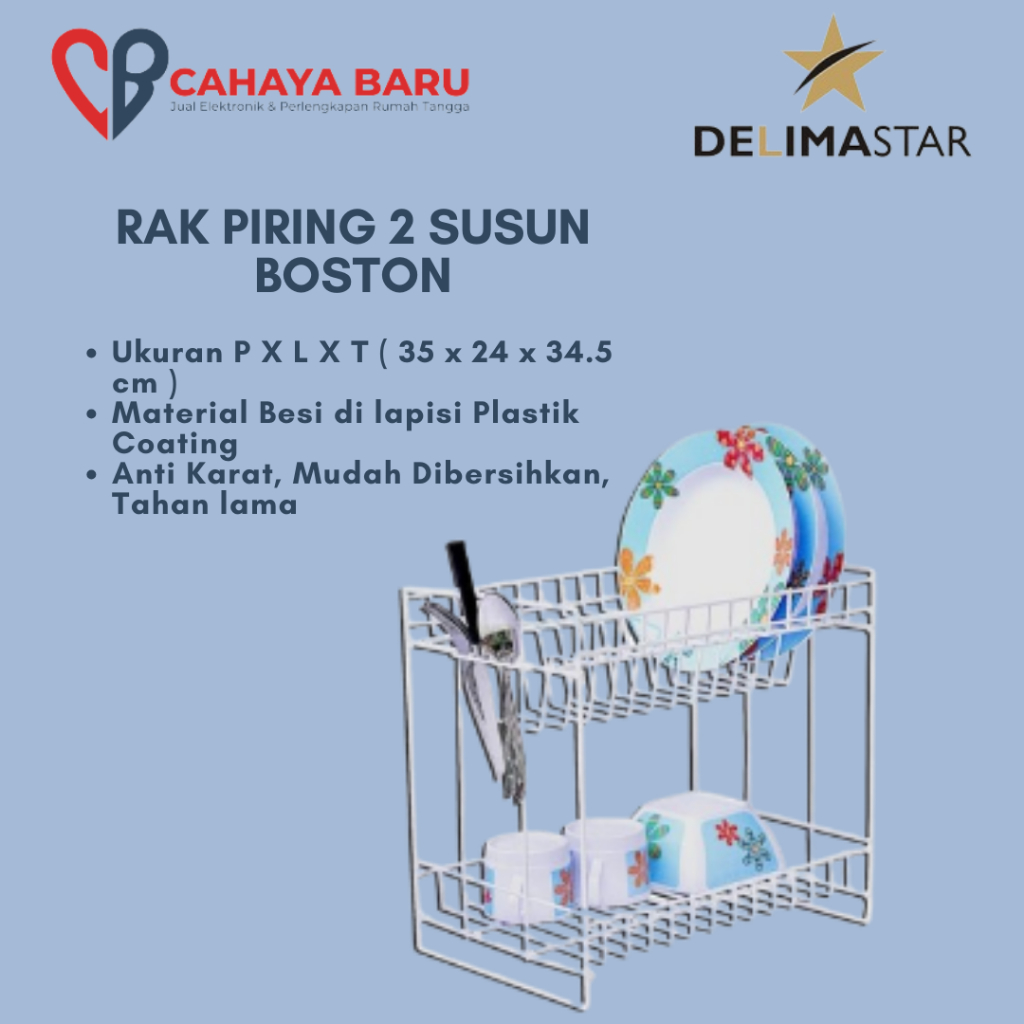 Jual Rak Piring Delimastar Boston Shopee Indonesia