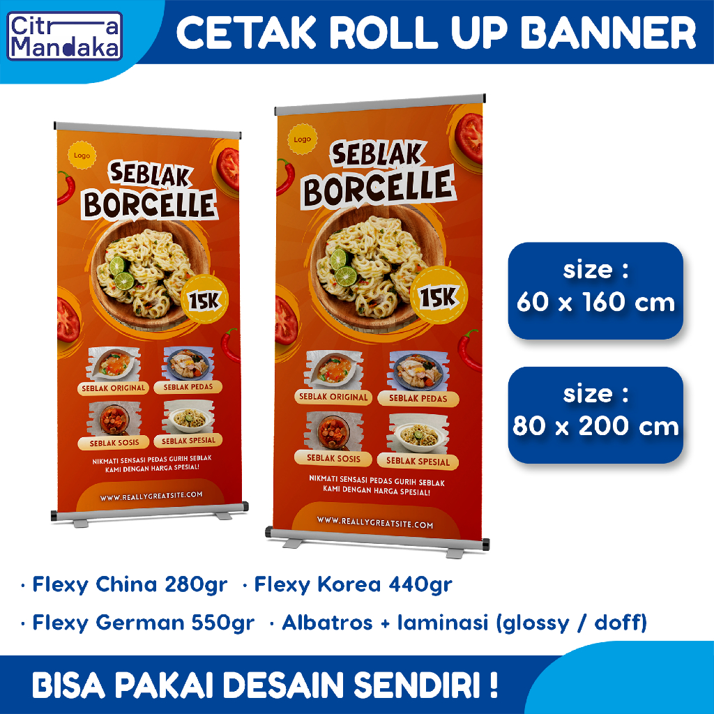 Jual Standing Roll Up Banner 60 X 160 Cm | Cetak Banner Jualan Berdiri ...