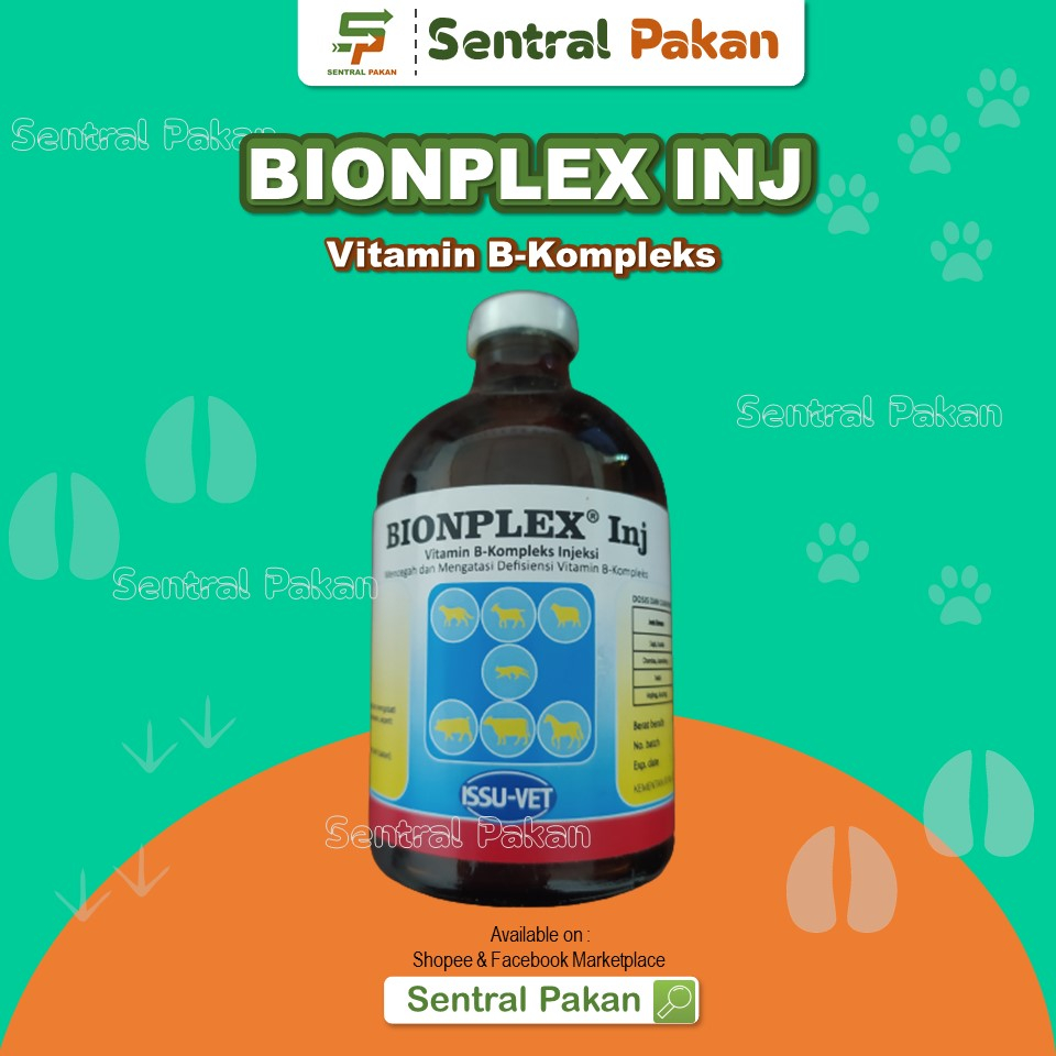 Jual BIONPLEX INJEKSI 100 ML - VITAMIN B KOMPLEKS HEWAN | Shopee Indonesia