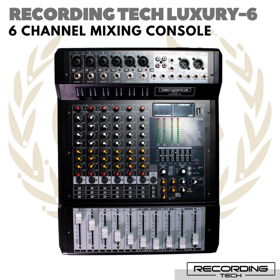Jual RECORDING TECH LUXURY 6 MIXING CONSOLE | Audio MIxer 6 Channel ...