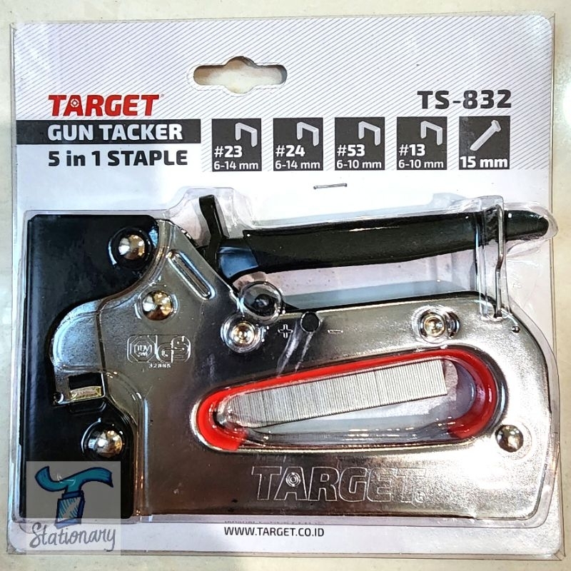 Jual Stapler Tembak Gun Tacker TARGET TS832 (5 in 1) / Staples Tembak ...
