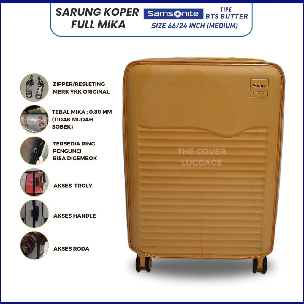 Jual Sarung Koper Fullmika khusus koper Samsonite Red BTS Butter ...