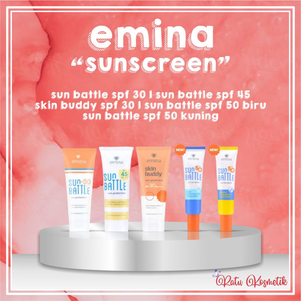 Jual RATU EMINA Sun Protection SPF 30 PA+++ 60mL Emina Sun Battle SPF