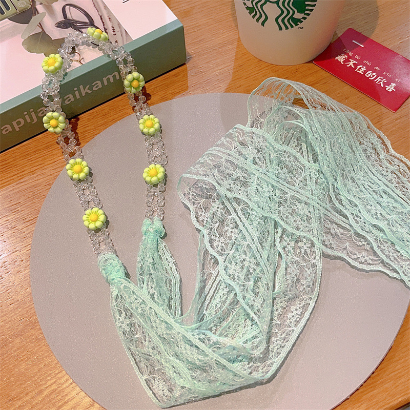 Jual Bandana Tali Renda Mutiara Putri Transparant | Shopee Indonesia