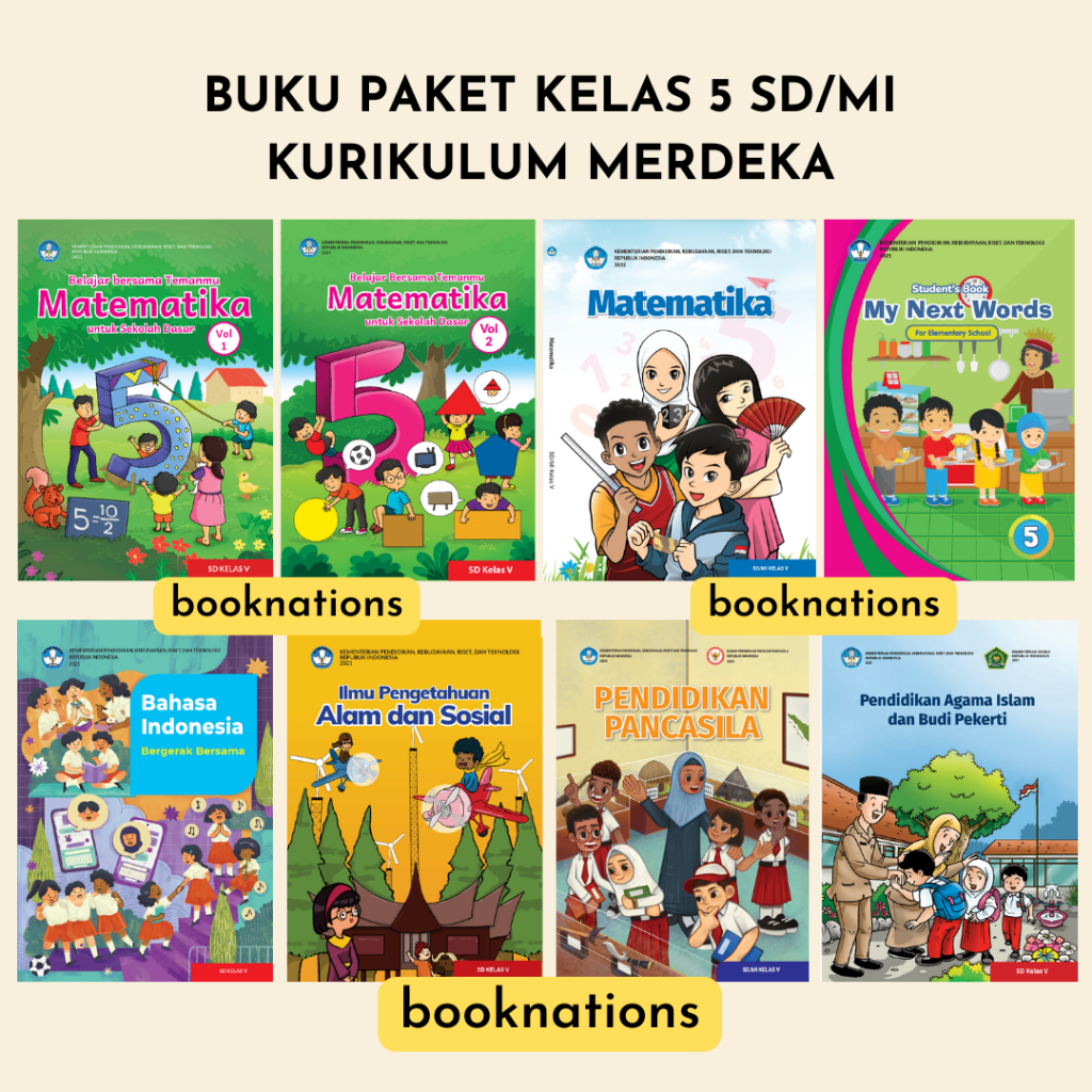 Jual Buku Paket Kurikulum Merdeka KELAS 5 SD / MI Kemendikbud | Shopee ...