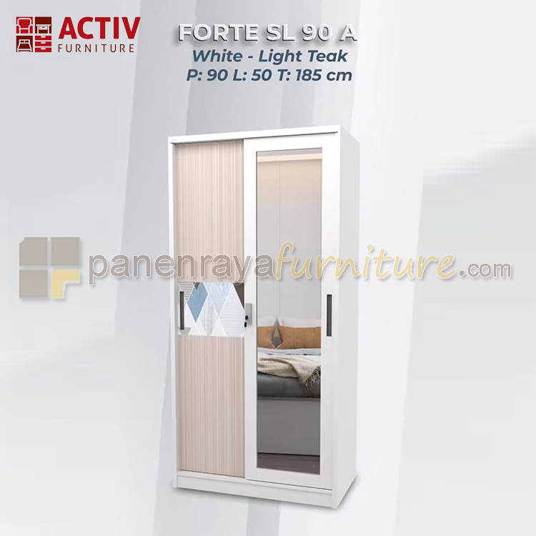 Jual Lemari Pakaian Besi 2 Pintu Sliding Activ Forte | Shopee Indonesia