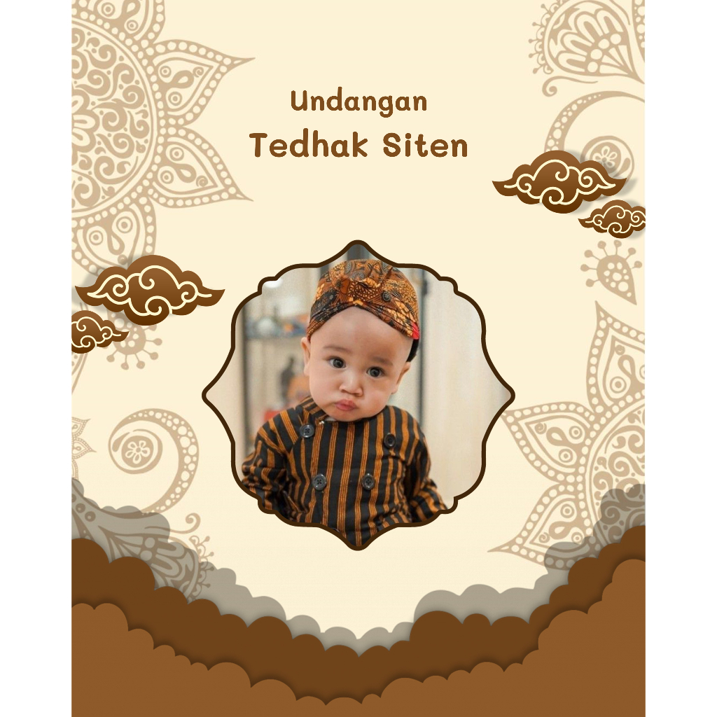 Jual Undangan video tedak siten, khitan, aqiqah adat jawa - undangan