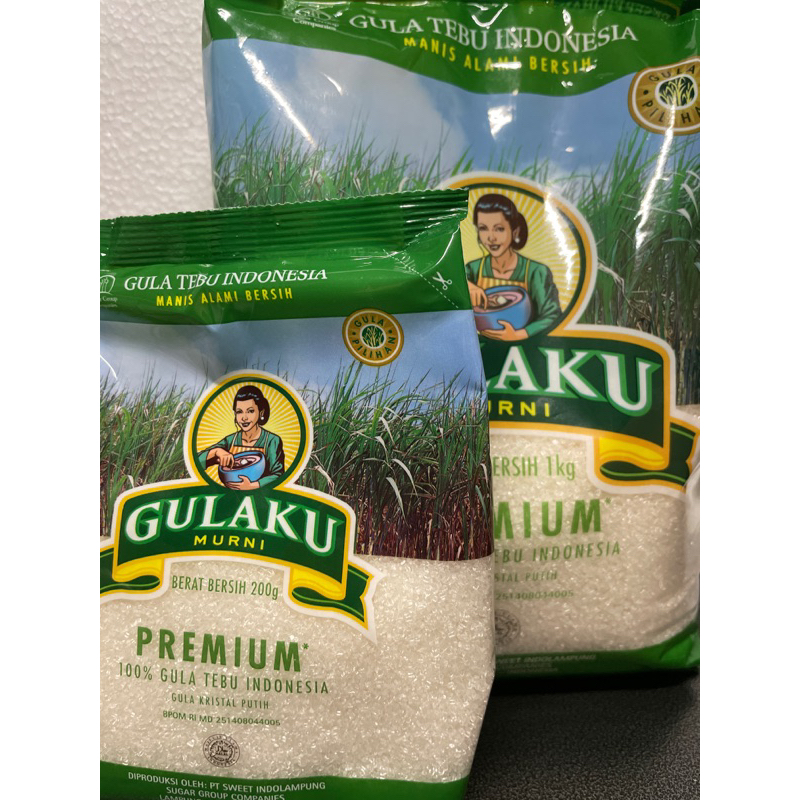 Jual Gulaku Gula Premium Putih Hijau Tebu Gram Gula Pasir Gulaku Kemasan Gram Gula