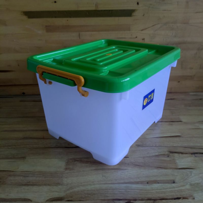 Jual Kontainer Storage Box Roda Kotak Tempat Penyimpanan Plastik 30 ...