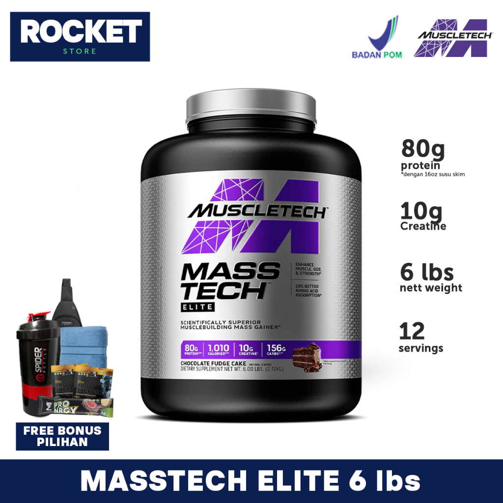 Jual Muscletech Masstech Elite 6 lbs - Mass Tech Susu Gainer Bulking ...