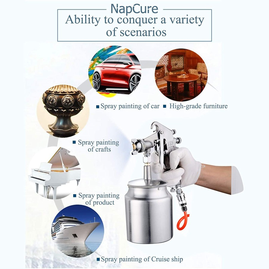 Jual YUKIDO Air Spray Gun 3 mm Ukuran Nozzle 600ml F 75 Tabung Bawah