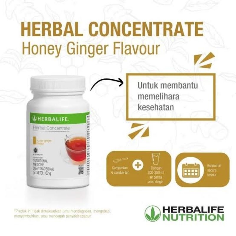 Jual HERBALIFE TEA HONEY GINGER FLAVOUR TEH HERBAL PEMBAKAR LEMAK