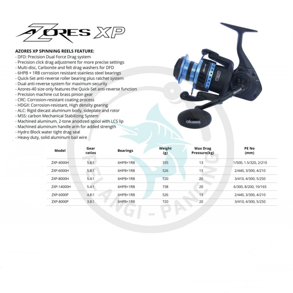 Jual Reel Okuma Azores XP ZXP 4000H - Kota Depok - Ultralight Fishing