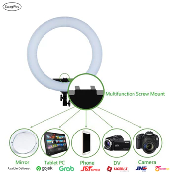 Latour B Ring Light LED HD 18S Bi Color 18S GRATIS TRIPOD Ringlight Bicolour Bi Colour Color
