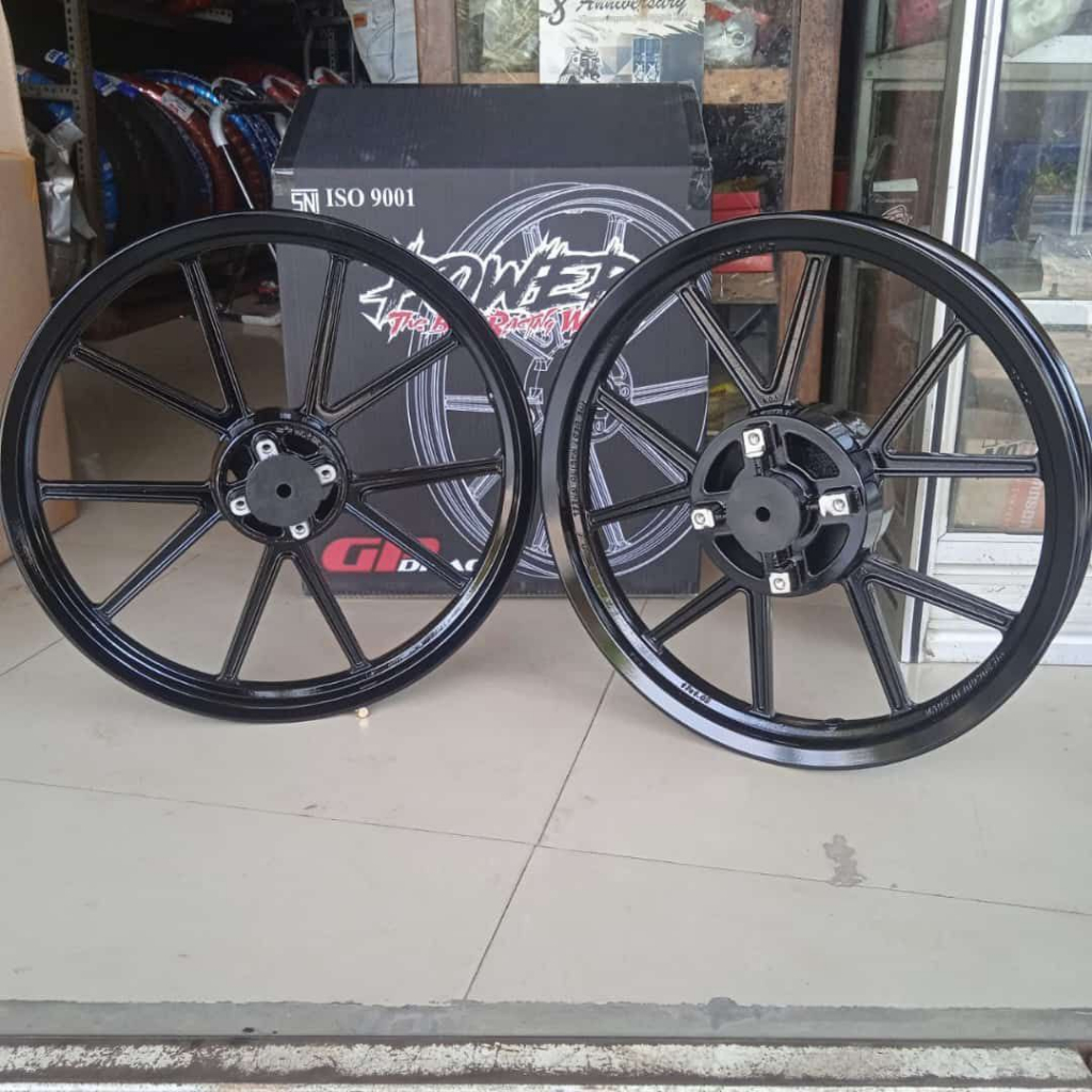 Jual Velg Ninja R Ninja Rr Ninja Ss Power Gp Whell Drag Warna Hitam Dobel Cakram Set Depan