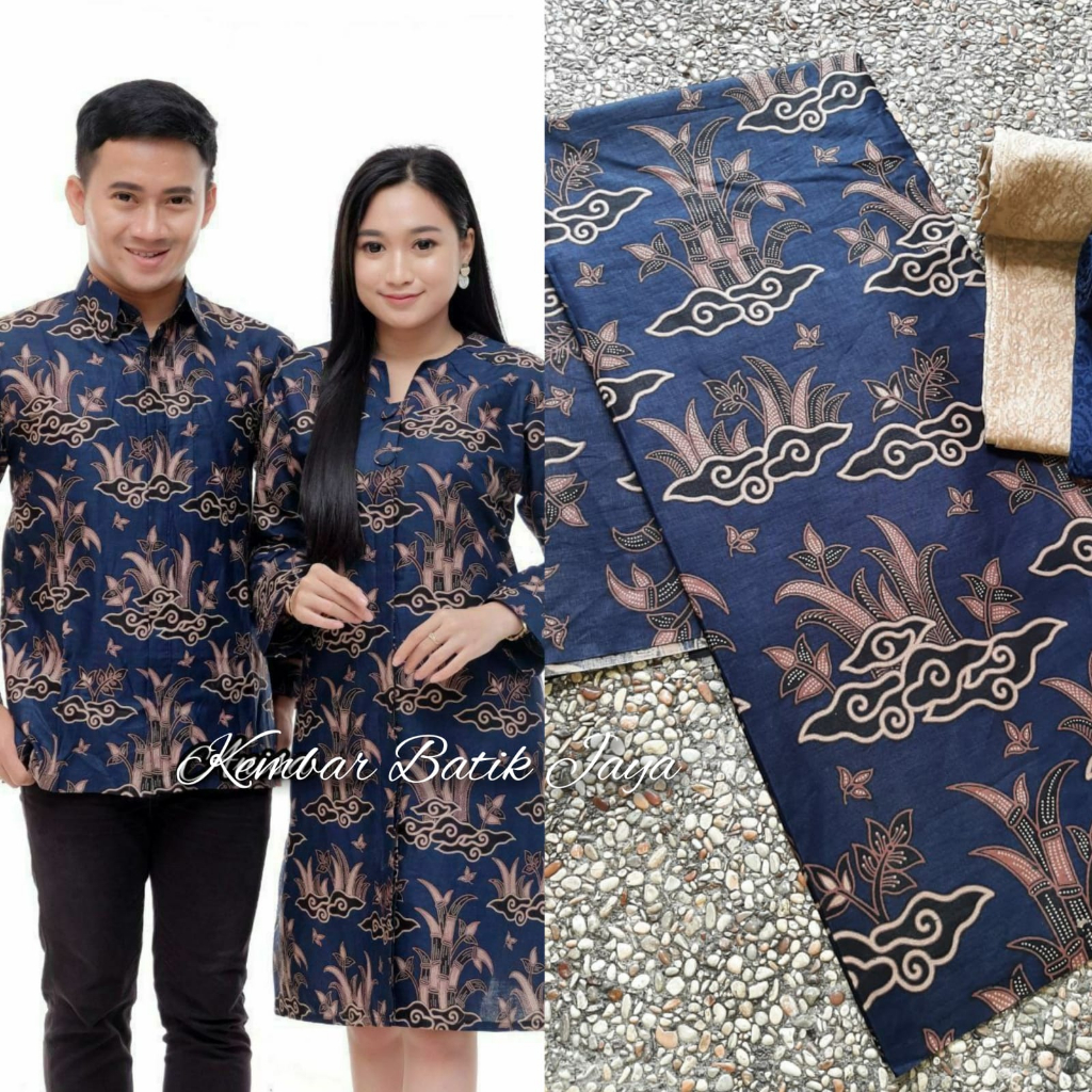 Jual Kain batik printing motif rumput batik pekalongan bahan kemeja ...
