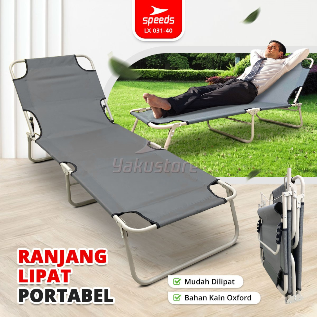 Jual SPEEDS Kasur Lipat Portabel Santai Velbed Tempat Tidur Aluminium