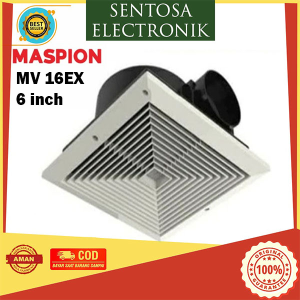 Jual MASPION CEILING EXHAUST FAN PLAFON MV-16 EX 6 INCH | Shopee Indonesia