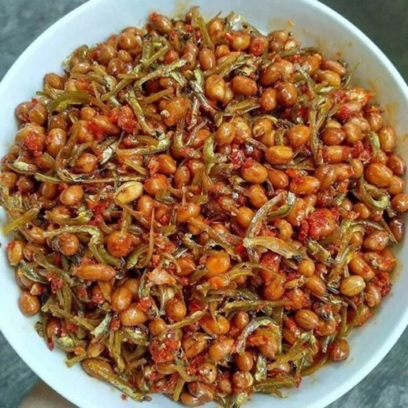 Bahan-bahan Sambalado Kacang Panjang dalam wadah