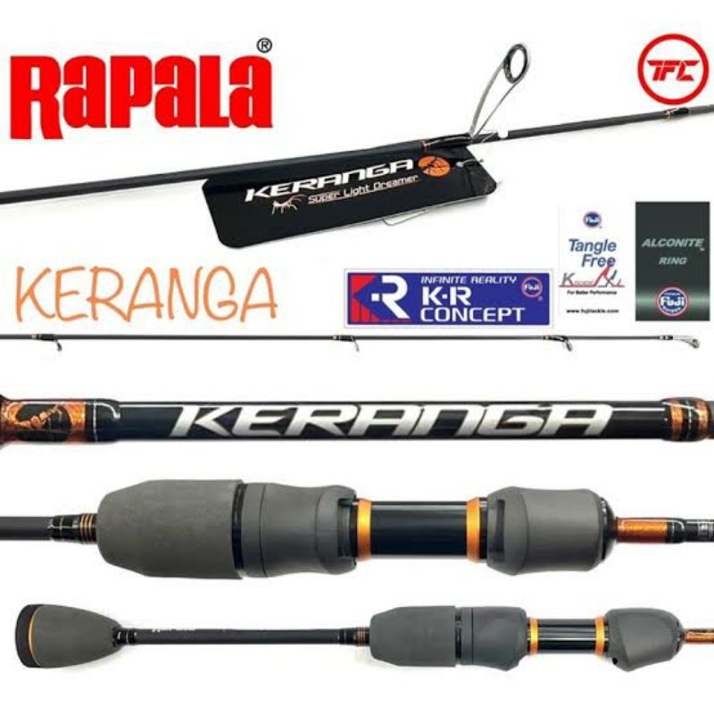 Jual Rod SPINNING RAPALA KERANGA KRS662UL / 198cm (Line Test 1-3lbs ...