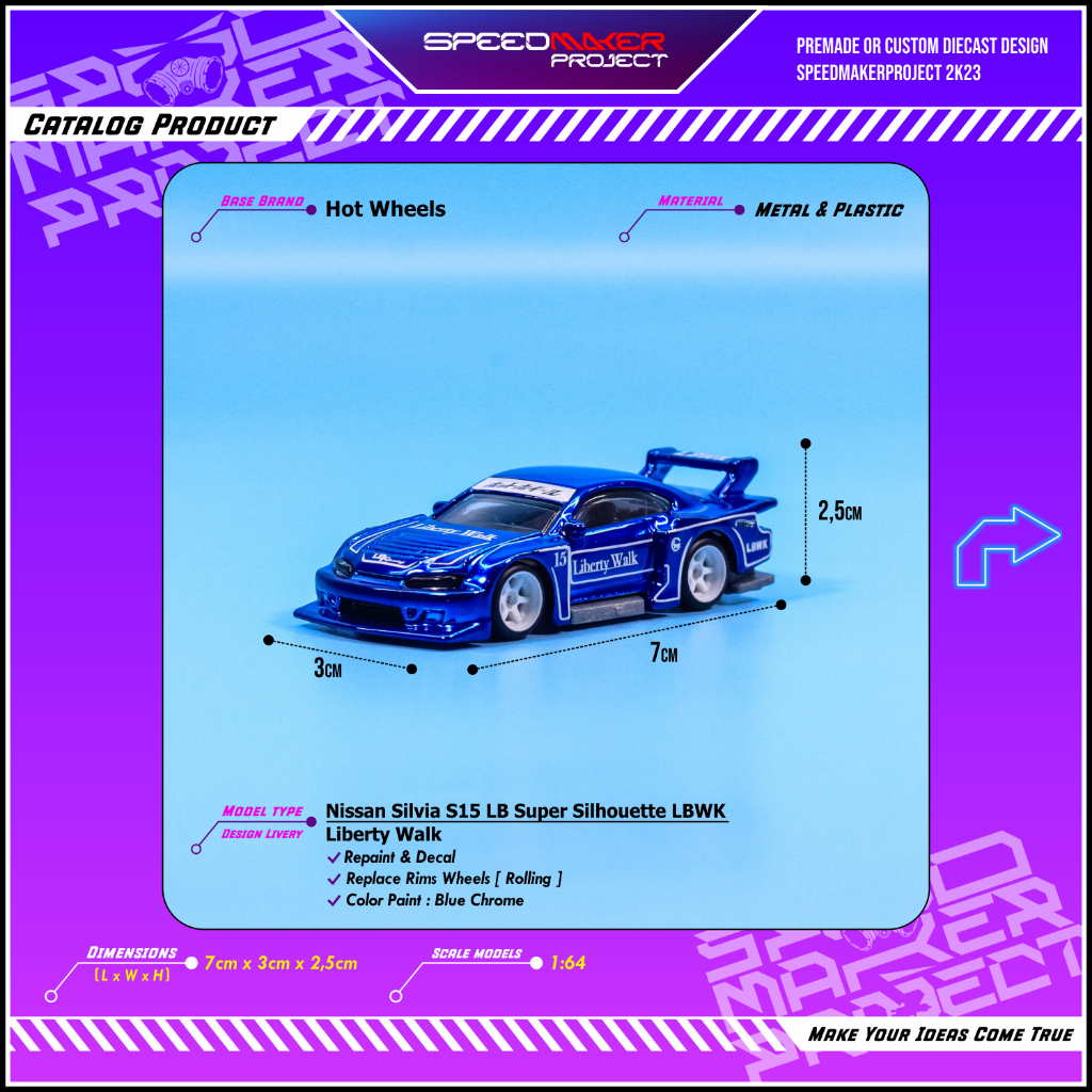 Jual Hot Wheels Custom Nissan Silvia S15 LB Super Silhouette LBWK ...