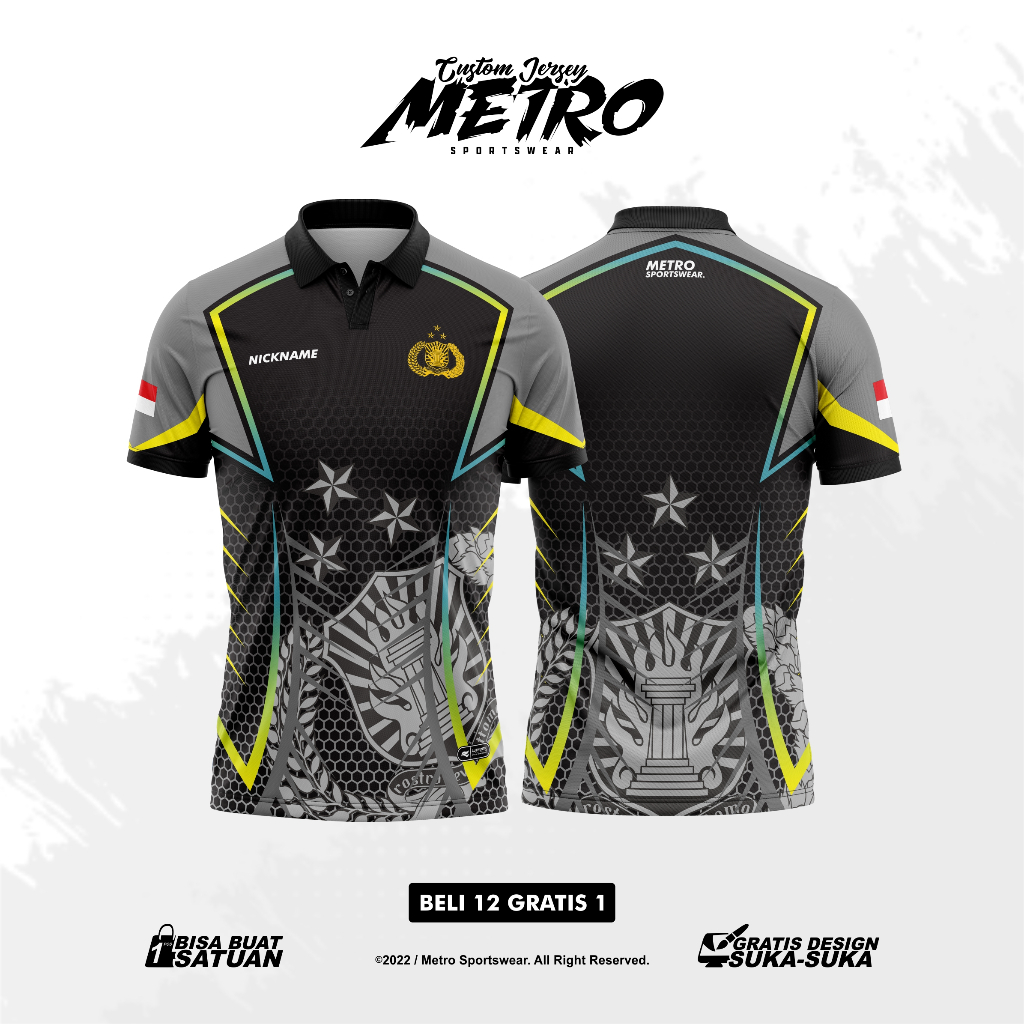 Jual Jersey Indonesia Polisi/Tni Army Custom Design Full Printing ...