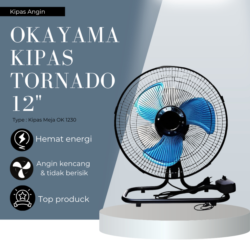 Jual Kipas Angin Besi Kipas Angin Tornado Meja And Dinding 2 In 1 Tornado Fan Okayama 12 3163