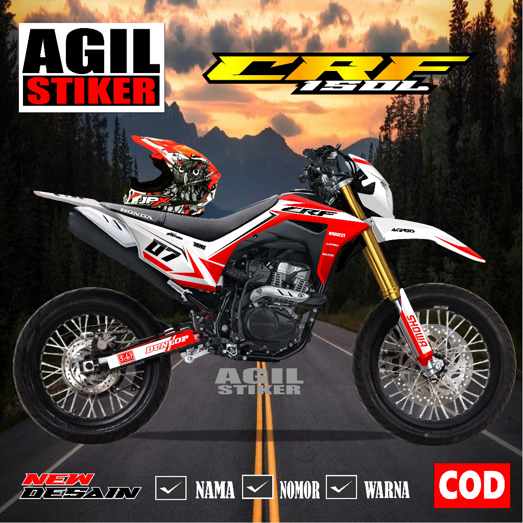 Jual Sticker Setiker Stiker Decal Crf L Minimalis Fullbody Dekal Stiker Trail Supermoto